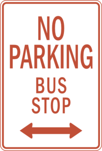 No Parking Bus Stop Clip Art